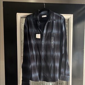 Sonoma Women's Black Plaid Button Down Shirt